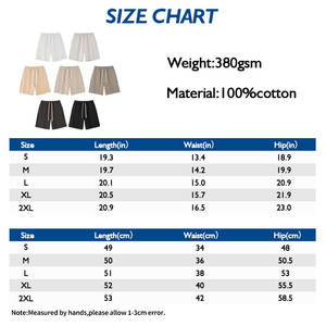 กางเกงกีฬาขาสั้นผ้าฝ้ายลำลองแนวสตรีทแวร์สำหรับผู้ชาย - Product Image 4