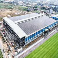 Structure en acier à grande portée pour usine et entrepôt, fabrication de charpentes en acier préfabriquées, stockage industriel, OEM ODM certifié CE