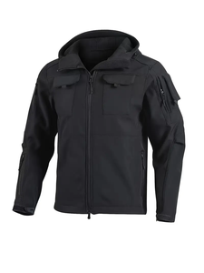 Dropshipping Veste à Capuche en Shell pour Hommes avec Fermeture Éclair et Poches, Résistante aux Rayures, Chaude, Convient pour l'Extérieur - Product Image 3