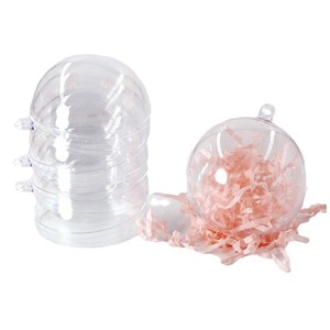 Bola transparente hueca de plástico Ps, 4, 20 cm, decoración navideña duradera, adorno artesanal para fiestas navideñas - Product Image 3