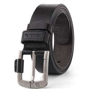 Ceinture <span class=keywords><strong>Homme</strong></span> en <span class=keywords><strong>Cuir</strong></span> Véritable à Boucle Ardillon, Logo Personnalisé, Qualité Supérieure, Anti-Rayures - Product Image 2