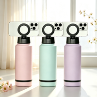 Nouveaux produits 2026 : Bouteille d'eau magnétique avec support pour téléphone, en acier inoxydable, compatible MagSafe, avec compartiment inférieur pour protéines en poudre