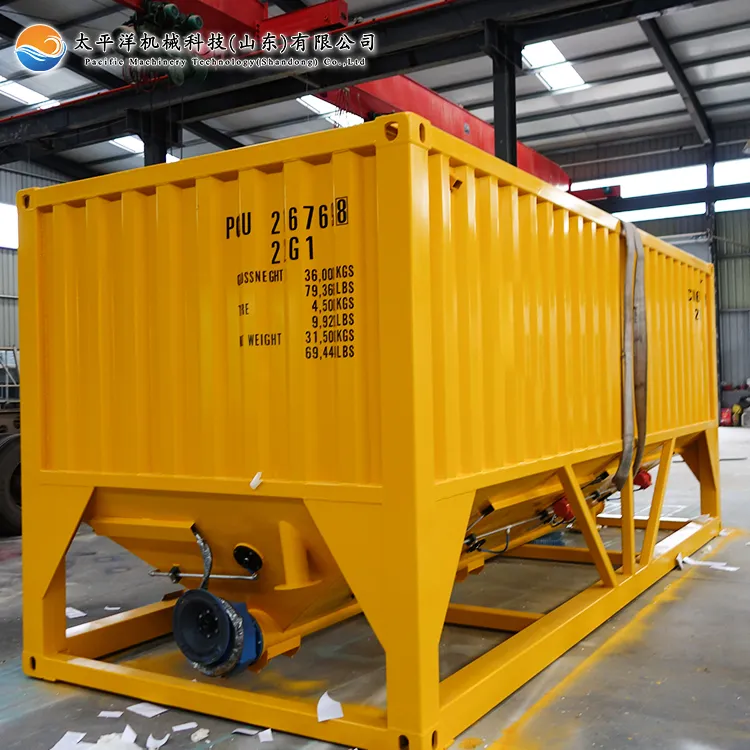 50 toneladas 100 toneladas Soldadura o atornillado Horizontal Cenizas volantes cemento polvo seco contenedor de almacenamiento silo hecho en China
