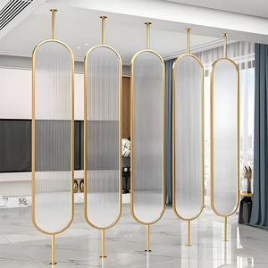 Cloison de séparation de bureau en métal inoxydable à installation rapide, écran de séparation intérieur à cadre en acier, multifonctionnel - Product Image 1