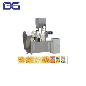 Línea de producción de maíz horneado frito completamente automático Kurkure Nik Naks Rizos de maíz Cheetos Puff Snacks Máquina extrusora de alimentos