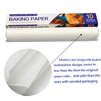 Papier sulfurisé en rouleau pour four, double face, enduit de silicone, antiadhésif, résistant à la chaleur, qualité alimentaire, 5 cm x 30 cm, pour cuisine et pâtisserie, vente en gros