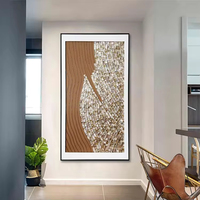 Peinture décorative moderne, style luxe léger doré, pour entrée, chambre, fond de canapé, mur d'entrée, peinture décorative naturelle