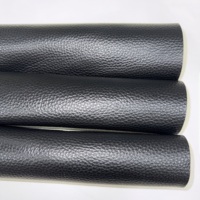 Cuir véritable naturel de haute qualité, texture litchi noire, 1,3 mm, vente en gros, pour meubles haut de gamme, canapé, literie, chaise, rembourrage