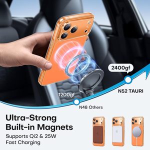 Cho Iphone 17 Từ Trường Hợp Mềm TPU Điện Thoại Di Động Bìa Chống Bụi Tempered Glass Bảo Vệ Màn Hình Cho Iphone 14 15 16 17 Pro Max - Product Image 3