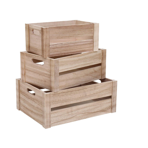 Giỏ Gỗ Dung Tích Lớn Thủ Công Tùy Chỉnh Hộp Thùng Gỗ Đa Năng - Product Image 1