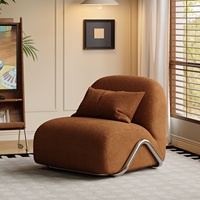 Fauteuil de salon italien vintage de style mi-siècle, luxe léger, haut de gamme, design rétro, en tissu, pour la détente, mobilier de maison