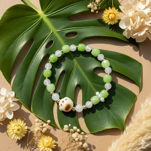 Pulsera de Piedras de Ágata Natural con Dijes de Garras de Gato, Joyería de Piedras Rosas y Verdes para Niñas, Regalo - Product Image 2