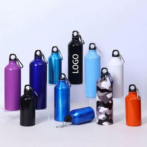 Bouteille d'eau en aluminium 500 ml avec logo personnalisé, anti-fuite, pour le camping en plein air, l'escalade, bouteilles en métal à paroi simple, bouteille à boisson en aluminium - Product Image 1