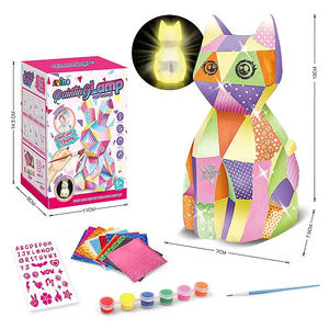 Jinming mainan lukisan DIY, tempelan pendidikan kreatif dicat grafiti hewan lampu malam - Product Image 3