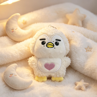 Porte-clés personnalisé en peluche pingouin de dessin animé de 10 cm, jouet en peluche doux, breloque de sac pour décoration