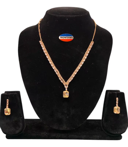 AD573 Ensemble de bijoux classiques élégants Fête de mariage Événements traditionnels Collier et boucles d'oreilles pour cadeaux à la mode - Product Image 5