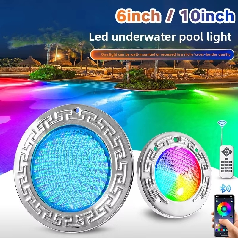 Exclusive Cross-border Sales 316 Stainless Steel Pool Light DC12v Colorful APP Light Source Fully Encapsulated IP68 Waterproof