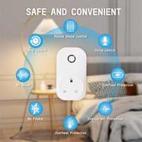 Bilihondim UK Interrupteur WiFi à bouton, variateur 200W 1 canal, contrôle sans fil via application Tuya Smart Life, 1A, configuration de scènes, démarrage progressif