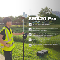 Station Rover SMA20 Pro IMU 60 °   Système de relevé par inclinaison RTK 1408 canaux IP67 8-12 km UHF GPS GNSS pour l'ingénierie et la construction
