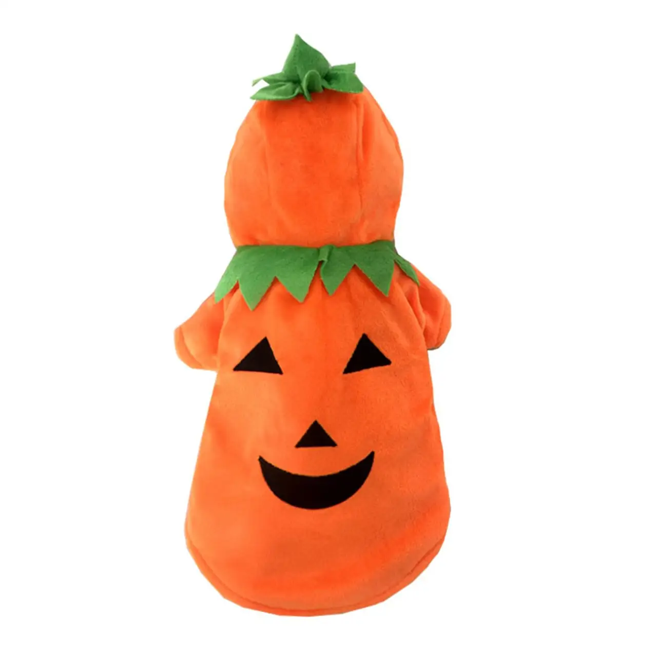 Dougez – Costume d'halloween citrouille pour chien et chat, tenues chaudes pour chiot, sweat à capuche en polaire, vêtements pour animaux de compagnie, automne et hiver