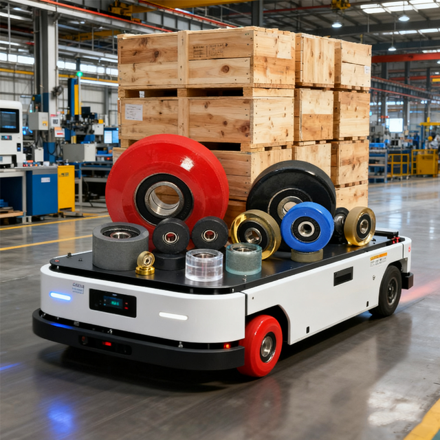 PU Drive and Load Wheels for AGV and Small Electric Vehicles OD 22~30mm Bore 6mm