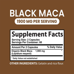 OEM/ODM Private Label Black <span class=keywords><strong>Maca</strong></span> Wurzel kapseln 120 Kappen Flasche für die Gesundheit der Immunität - Product Image 5