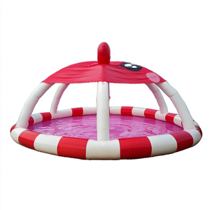 Tùy chỉnh PVC không khí chặt chẽ Inflatable Vòng hồ bơi với Lều Inflatable hình chữ nhật hồ bơi với nơi trú ẩn cho bán - Product Image 1