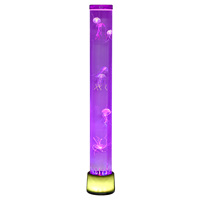 Lampe de chevet LED décorative pour la maison, changement de couleur RVB, base carrée, lampe méduse flexible en plastique, tension CC, petite lampe sur pied, cadeau