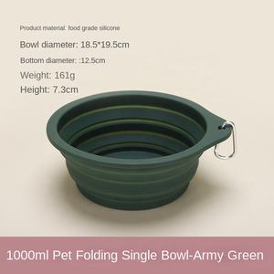 Hot-selling Customized Outdoor <b>Travel</b> Silicone Folding Pet <b>Bowl</b> Foldable Cat Food Water <b>Bowl</b> Feeding Folding <b>Dog</b> Water <b>Bowl</b> - Product Image 2