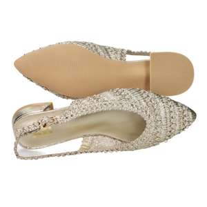 Xti Donna Slingback 145271 Gold 2 Cm Heel Size 38 <b>Flat</b> Shoes - Product Image 6