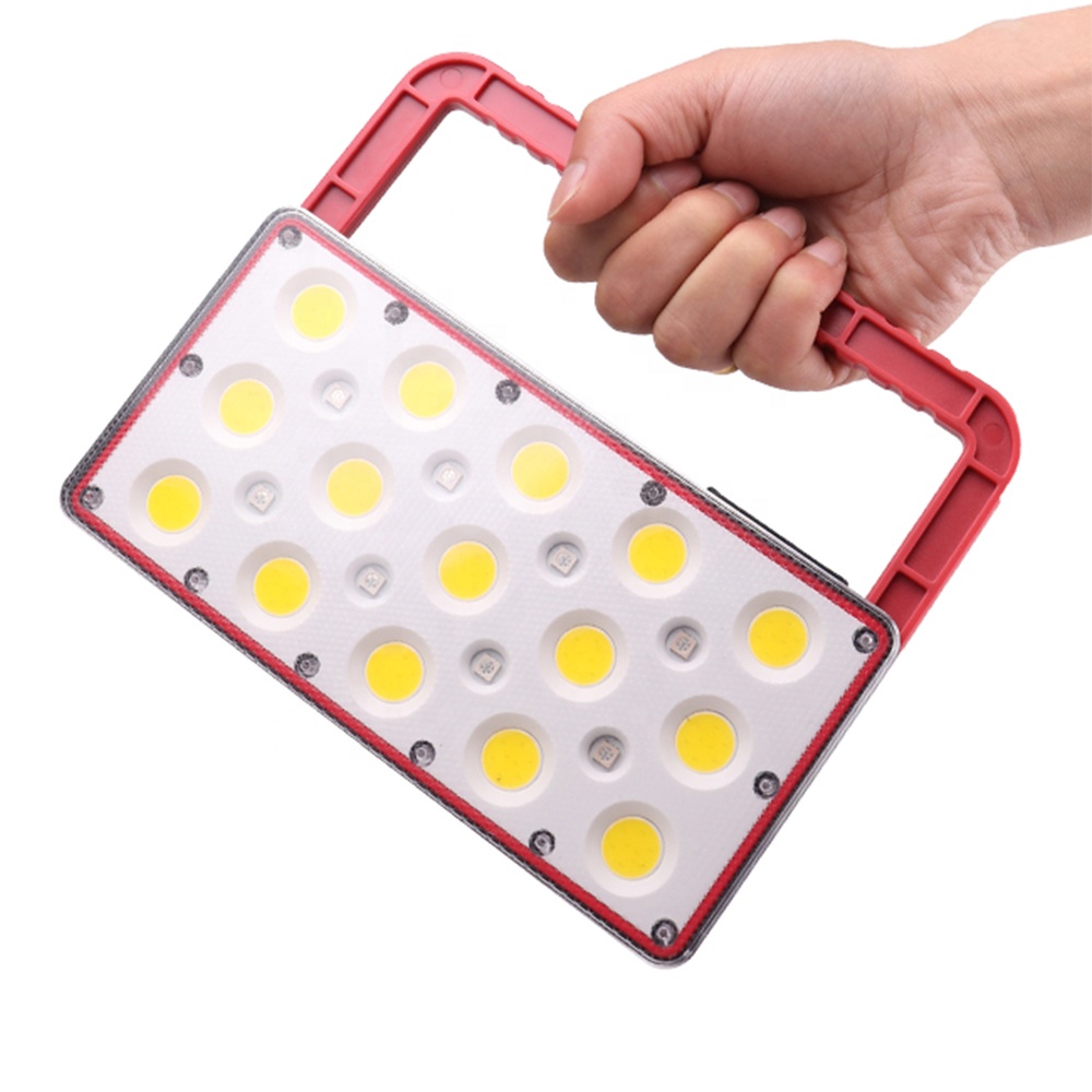 Новое поступление, тонкий водонепроницаемый перезаряжаемый портативный красный синий COB светодиодный рабочий светильник, складные Аварийные Фонари для кемпинга