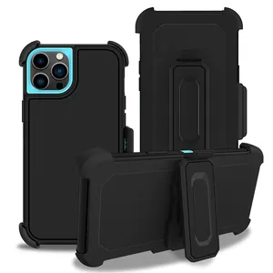 IVYMAX casing ponsel kelas kasar, casing ponsel kelas kasar untuk IPhone 14 15 Plus dengan dudukan dapat berputar 360 derajat