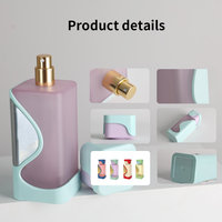Flacon de parfum vide en verre bicolore Eric Unique Design 100 ML, verre rose mat avec bouchon en plastique coloré