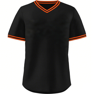 Prix usine bouton Baseball uniforme Sublimation plaine blanc séchage rapide Sport chemise col en V Baseball Jersey - Product Image 6