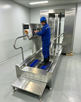 Estación de Higiene Automática Estándar HACCP con Lavador de Botas Integrado y Desinfección de Manos para Fábrica de Alimentos