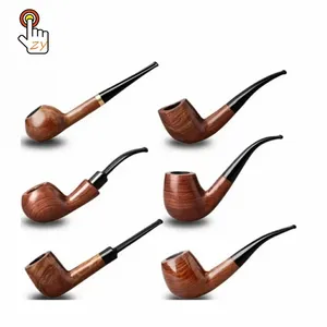 Pipa de madera Briar Hand Smoke Oem Odm Venta caliente Artesanía hecha a mano Nueva llegada Hierba Pipa de madera