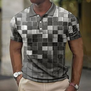 <span class=keywords><strong>Polo</strong></span> da uomo t-shirt Patchwork Plaid Print Custom Plus Size alta qualità Plain oversize Slim produttore di abbigliamento <span class=keywords><strong>Polo</strong></span> - Product Image 4