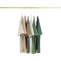Nouvelle collection d'été des fabricants de vêtements personnalisés Mode minimaliste 240G T-shirt à manches courtes Couleur unie Casual Knitted