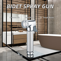 Robinet de salle de bain moderne de haute qualité en alliage de zinc chromé pressurisé, douchette à main, douchette WC, bidet, shattaf