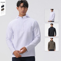 Produit Phare – Hoodie Homme XXL à Demi-Zip, Séchage Rapide, Léger, en Polyester, Vêtement de Sport, Manche Longue, Veste de Course Imprimée Coupe-Vent