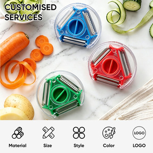 3-<b>in</b>-1 Stainless Steel Peeler with Rotary Blade, Multifunctional Fruit Vegetable Cutter <b>Kitchen</b> Gadgets for Commercial <b>Kitchen</b> - Product Image 2