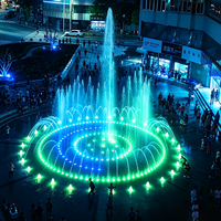 Fontaine musicale professionnelle personnalisée, jets d'eau synchronisés, éclairage LED multicolore, spectacle aquatique extérieur
