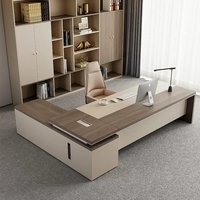 Vente en gros Table bureau directeur exécutif noir en forme de l bureau bureau d'angle bureau moderne