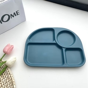 ชุดจานชามเมลามีนสำหรับ<span class=keywords><strong>เด็ก</strong></span> ลายตารางพลาสติก จานพลาสติกเป็นมิตรกับสิ่งแวดล้อม - Product Image 2