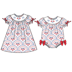 Preordine MOQ 5 Abbigliamento per Bambine <span class=keywords><strong>con</strong></span> Bandiere e Stelle, Stile 4 Luglio, Abbigliamento Coordinato per Sorelle, Prezzo di Fabbrica - Product Image 1