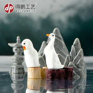 เรซิ่นรูปหงส์จิ๋ว ตกแต่งสวน ตกแต่งบ้าน ของตกแต่งศิลปะ รุ่น D1607 - Product Image 4