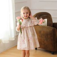 Robes d'automne à manches longues pour enfants, robes à fleurs pour filles, vêtements pour bébés, vêtements pour petites filles