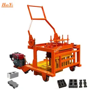 National best-selling mobile semi-automatic clay brick and tile hollow brick and egg brick machine concrete block