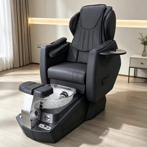 Fauteuil de pédicure électrique inclinable avec spa pour les pieds, massage, bain à remous, jets magnétiques, mobilier de salon de manucure - Product Image 5