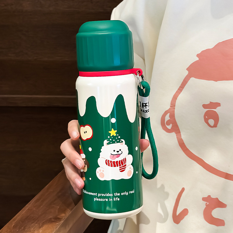 Green lids snow man